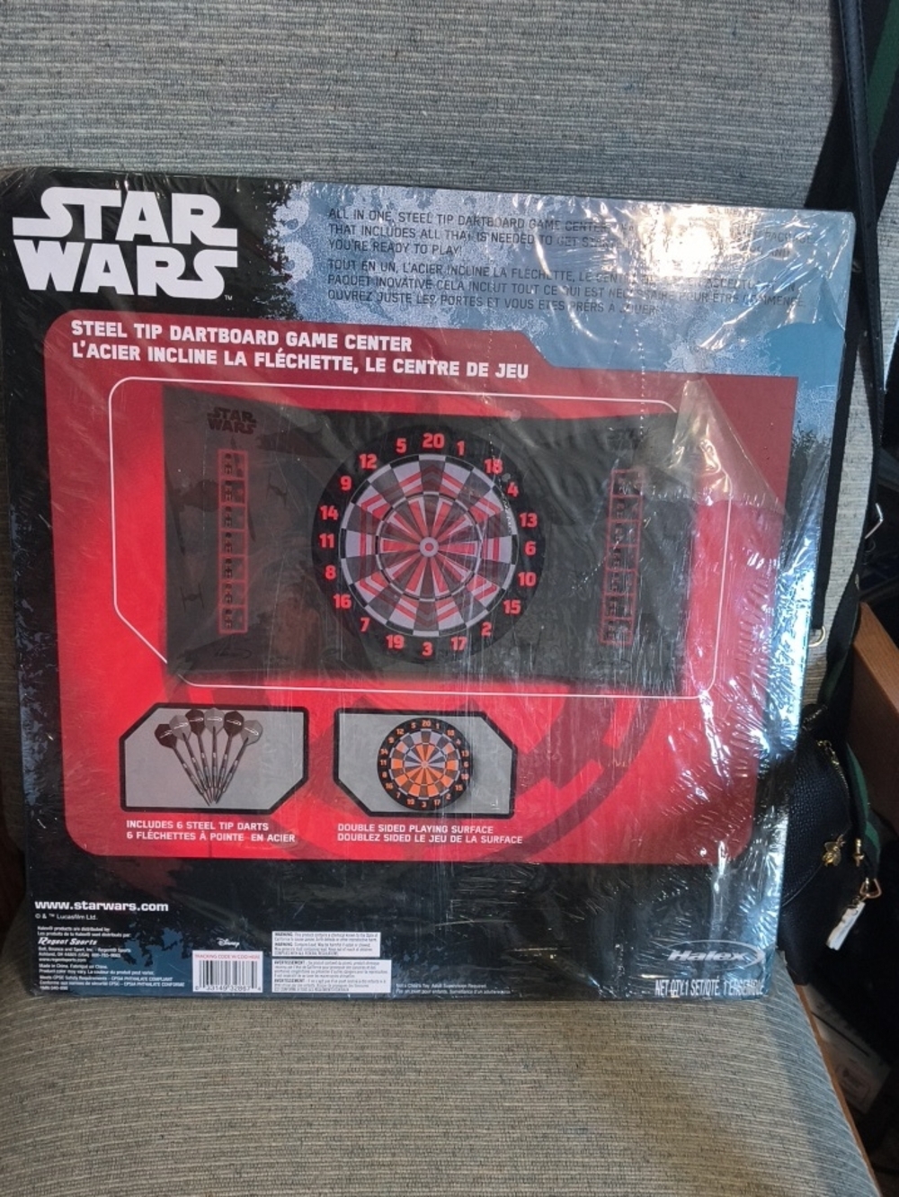 Star Wars Steel Tip Dartboard Game Center - Black & Red